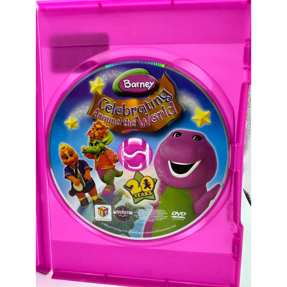 Barney Celebrating Around the World DVD Original 2008 HIT Entertainment 20 Years